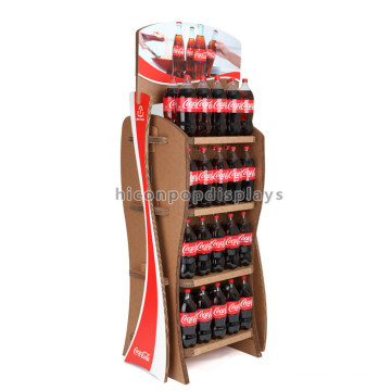Merchandising Store Fixture Mdfwooden Floor Standing Monster Energy Drink Cola Bottle Display Stand
